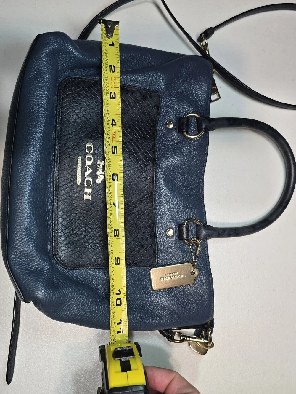 Coach Mini Emma Dark Denim Leather‎ Used
